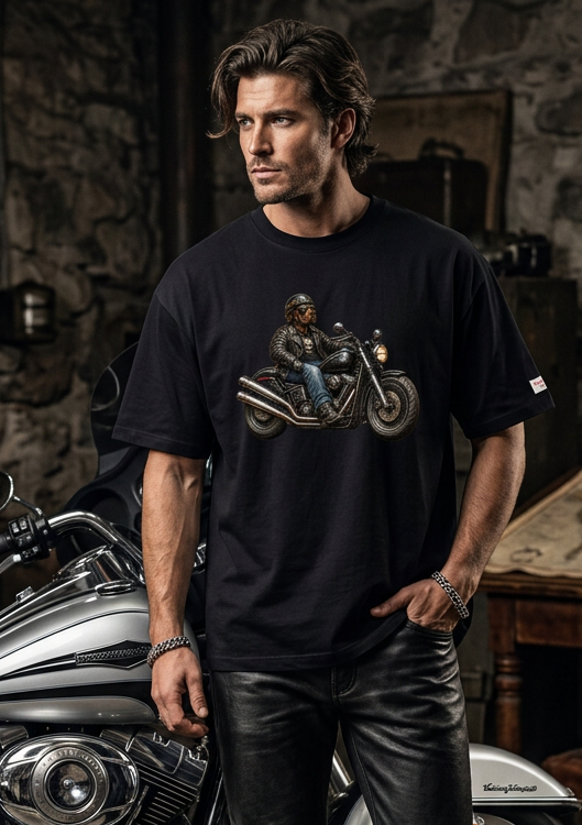 HawgDogs Chocolate Biker Men's Tee Shirt