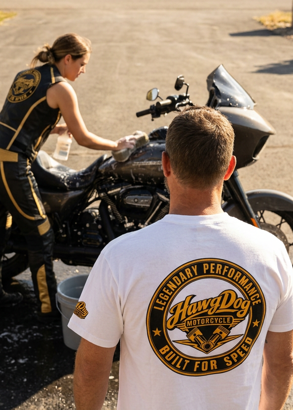 Polishing Patty men's tee shirt by HawgDog Gear