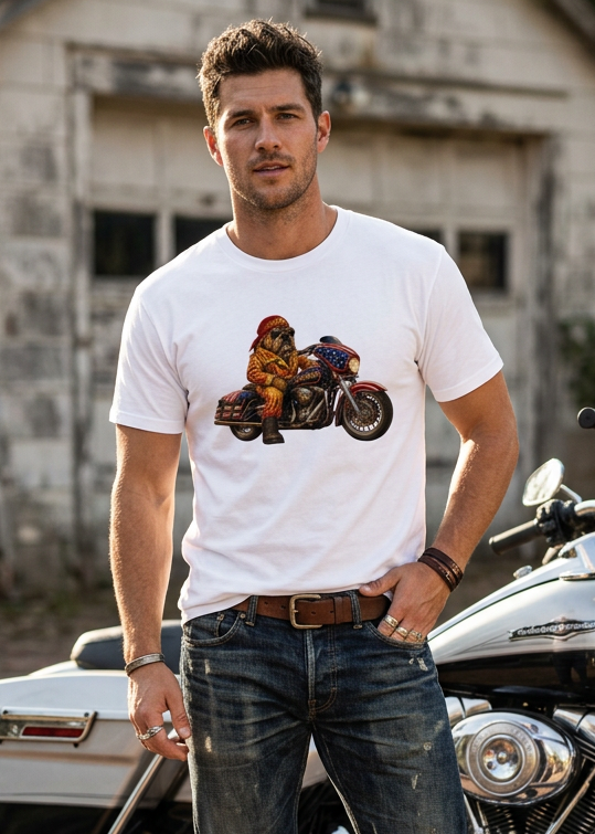 The Barkster men's tee shirt by HawgDog Gear, white, front