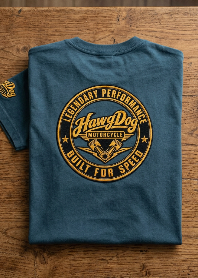 HawgDogs Polishing Patty Tee Shirt - Navy Blue back