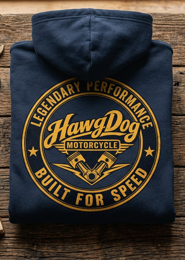 HawgDogs Camshaft Carol Hoodie - Navy Blue back