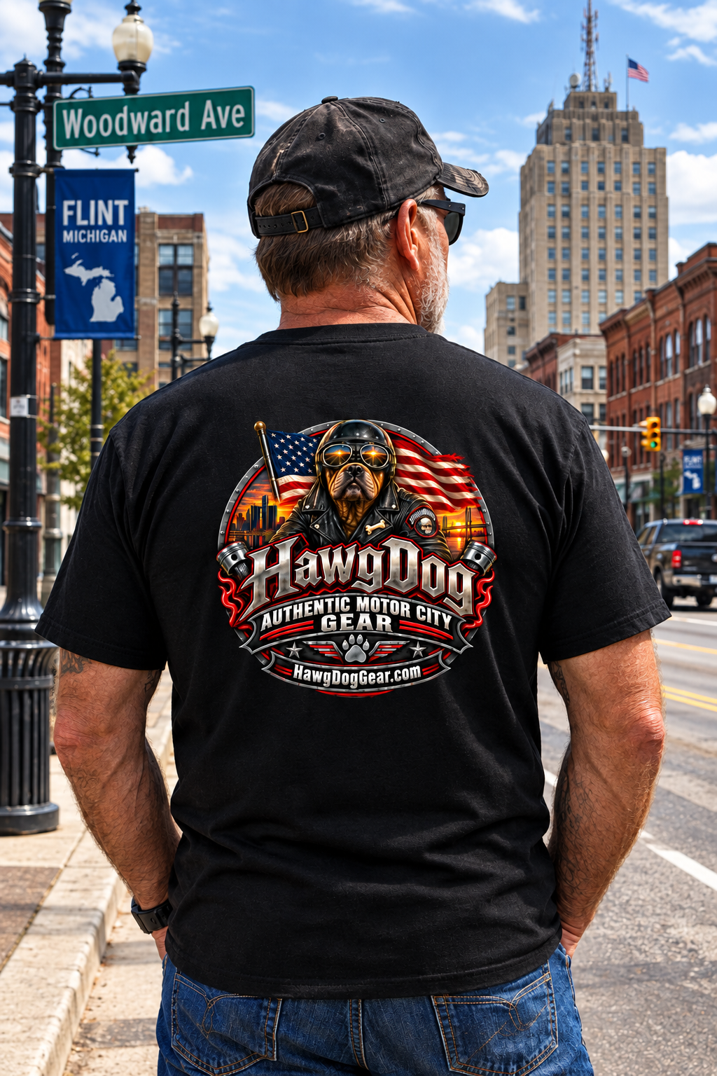 American Dog men's tee shirt by HawgDog Gear