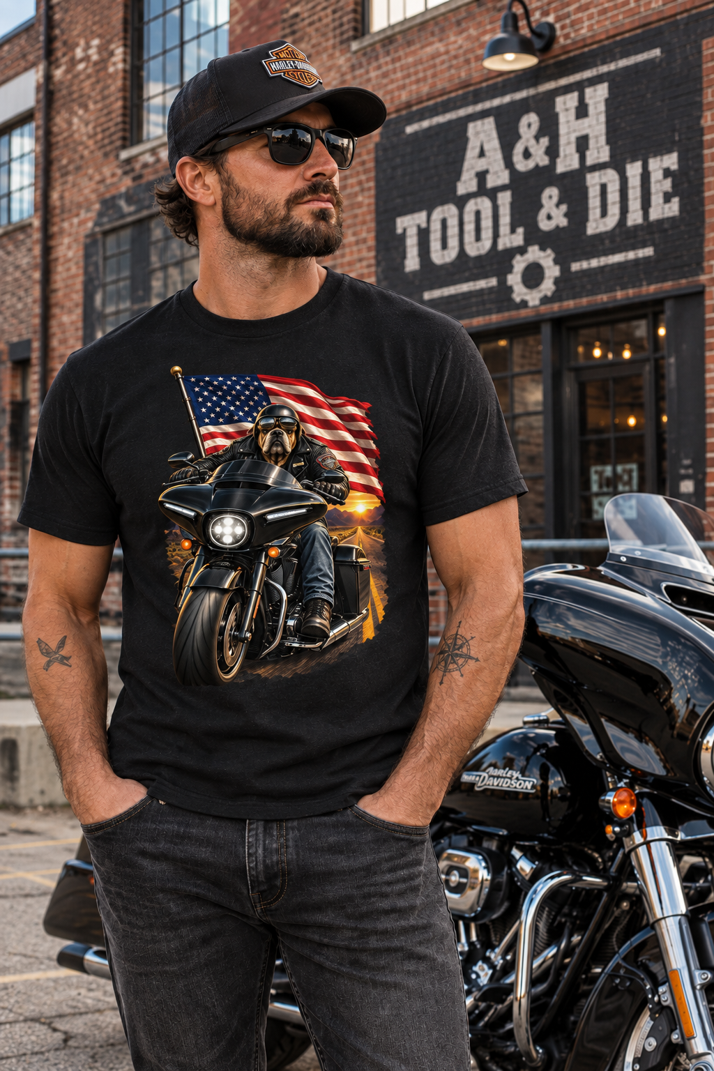American Dog men's tee shirt by HawgDog Gear