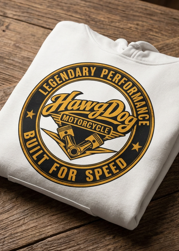 HawgDogs Polishing Patty Hoodie - White back