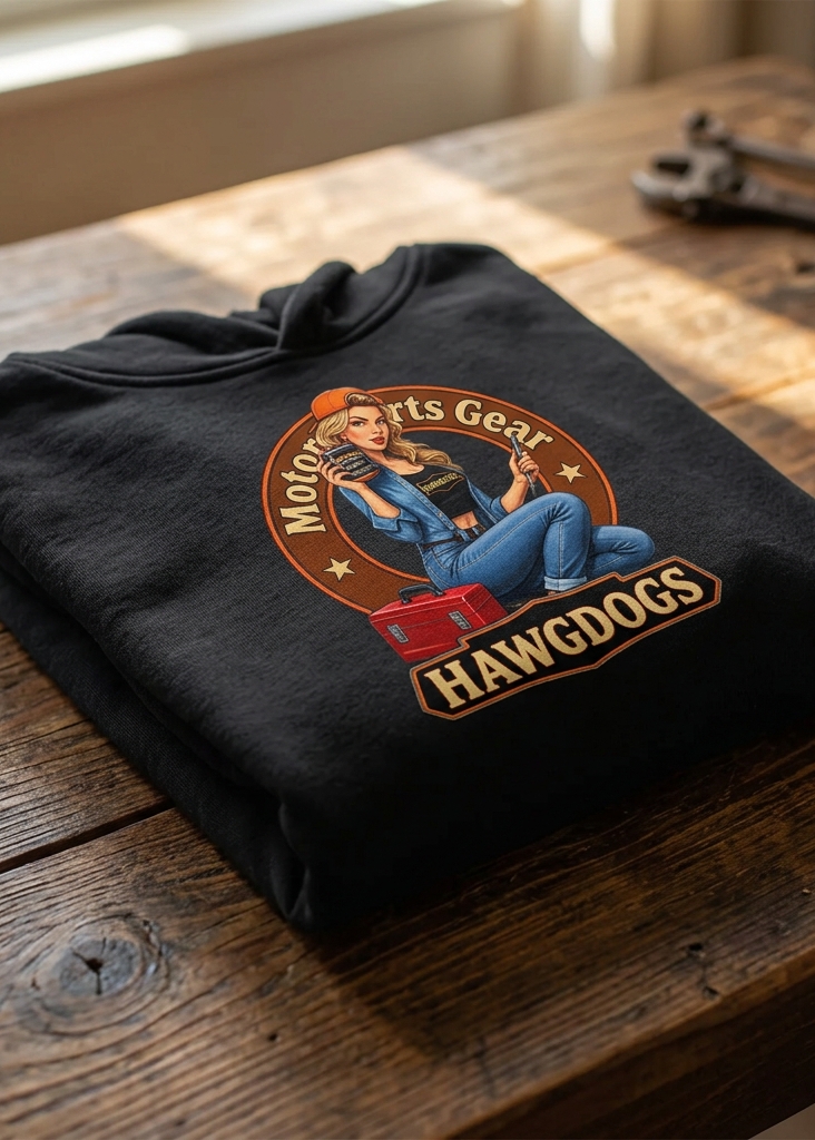 HawgDogs Oil Can Annie Hoodie - Black front