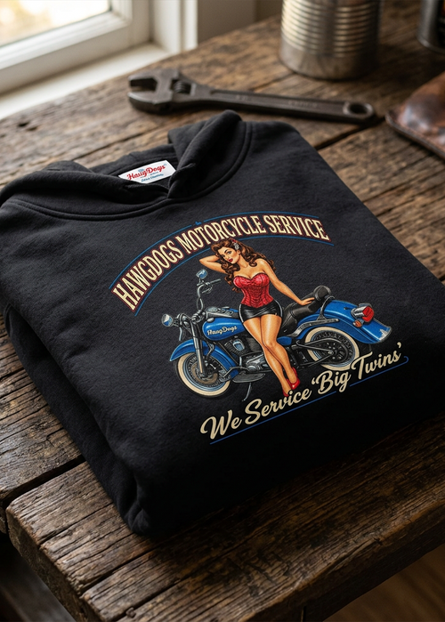 HawgDogs Betty Big Twins Hoodie - Black front