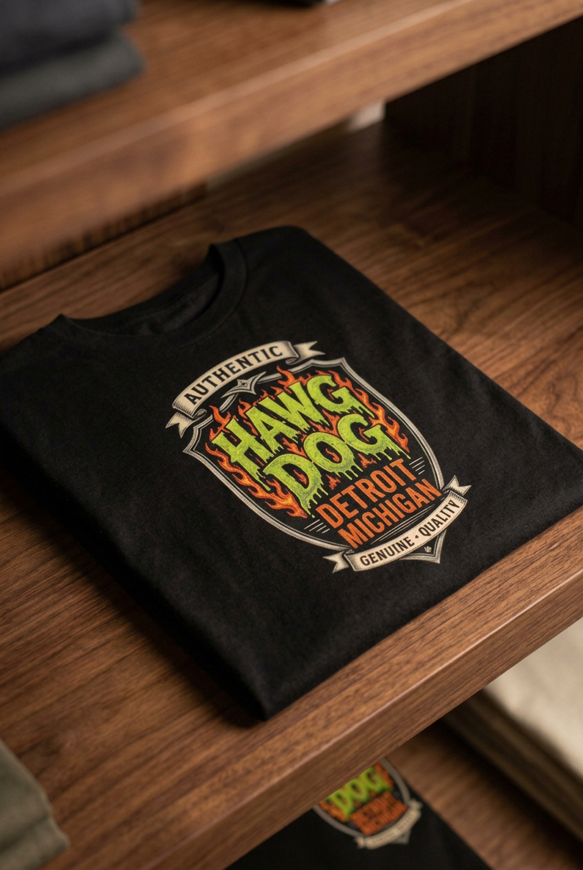 Drag Rage men's tee shirt by HawgDog Gear, black, back
