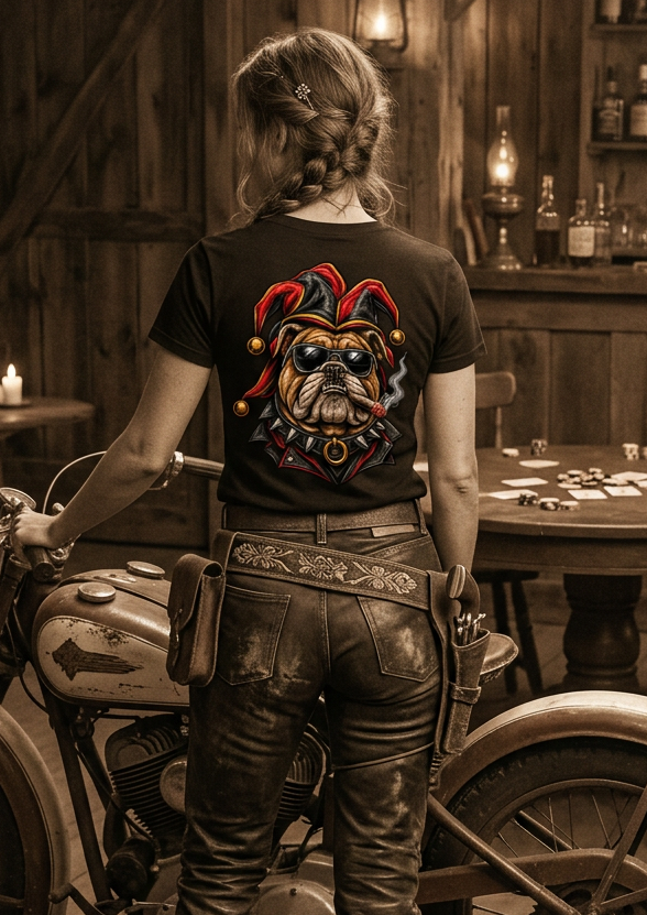 HawgDogs Ded-Dog's Hand Tee Shirt - Classic Black back, on model