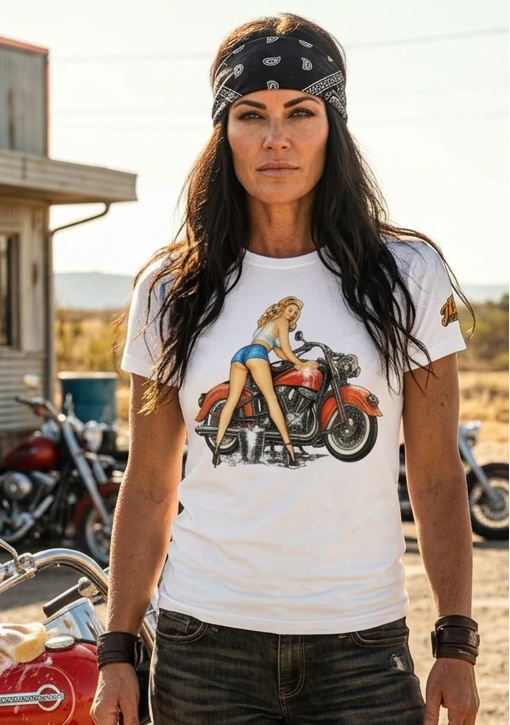 HawgDogs Polishing Patty Tee Shirt - Lucent White front, on model